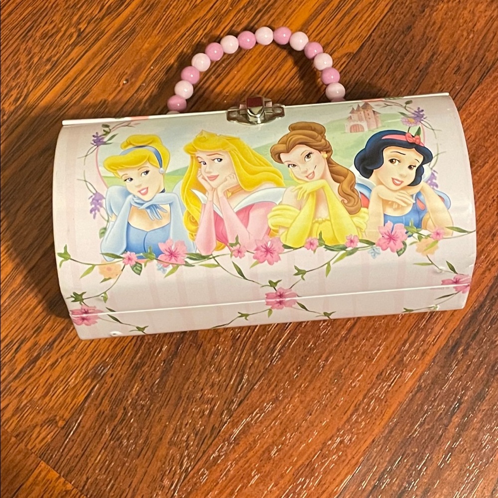 metal princess case. can hold pens and other items around that size as well